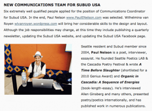 Paul Nelson Subud USA Communications Coordinator